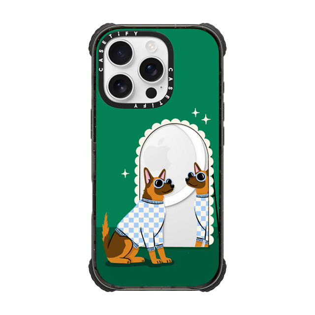 Megan Roy x CASETiFY iPhone 16 Pro Case Dog,Cartoon Black ウルトラ インパクトケース MagSafe 対応 Checkered German Shepherd Mirror Back to School Megan Roy x CASETiFY iPhone 16 Pro Case Dog,Cartoon Black ウルトラ インパクトケース MagSafe 対応 Checkered German Shepherd Mirror Back to School