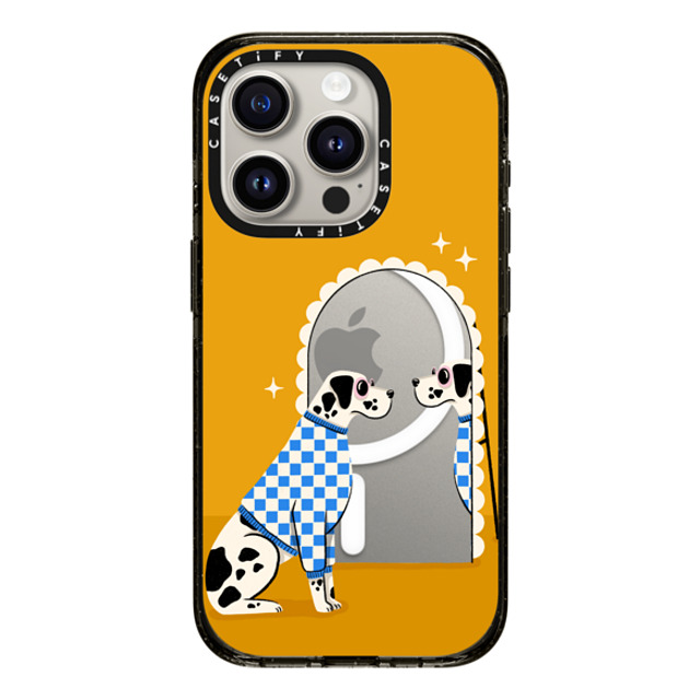 Megan Roy x CASETiFY iPhone 15 Pro Case Dog,Cartoon Black Impact Case MagSafe Compatible Checkered Dalmatian Great Dane Mirror Mother's Day Megan Roy x CASETiFY iPhone 15 Pro Case Dog,Cartoon Black Impact Case MagSafe Compatible Checkered Dalmatian Great Dane Mirror Mother's Day