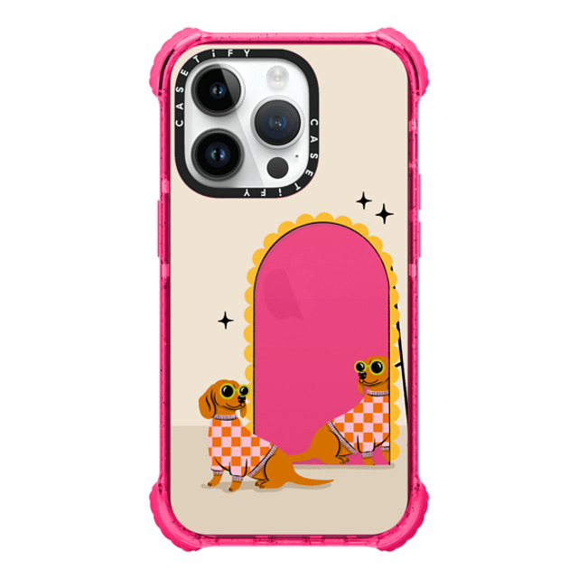 Megan Roy x CASETiFY iPhone 14 Pro Case Cartoon Bubble Gum ウルトラインパクトケース Checkered Dachshund Mirror Mother's Day Megan Roy x CASETiFY iPhone 14 Pro Case Cartoon Bubble Gum ウルトラインパクトケース Checkered Dachshund Mirror Mother's Day