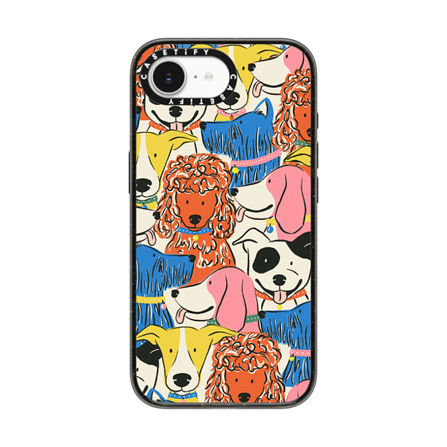 Megan Roy x CASETiFY iPhone 16e Case Dog Black Impact Case MagSafe Compatible Rainbow Dogs by Megan Roy Back to School Megan Roy x CASETiFY iPhone 16e Case Dog Black Impact Case MagSafe Compatible Rainbow Dogs by Megan Roy Back to School