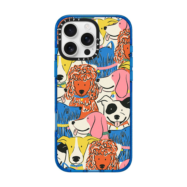 Megan Roy x CASETiFY iPhone 16 Pro Max Case スカイブルー Impact Case MagSafe Compatible Rainbow Dogs by Megan Roy Megan Roy x CASETiFY iPhone 16 Pro Max Case スカイブルー Impact Case MagSafe Compatible Rainbow Dogs by Megan Roy