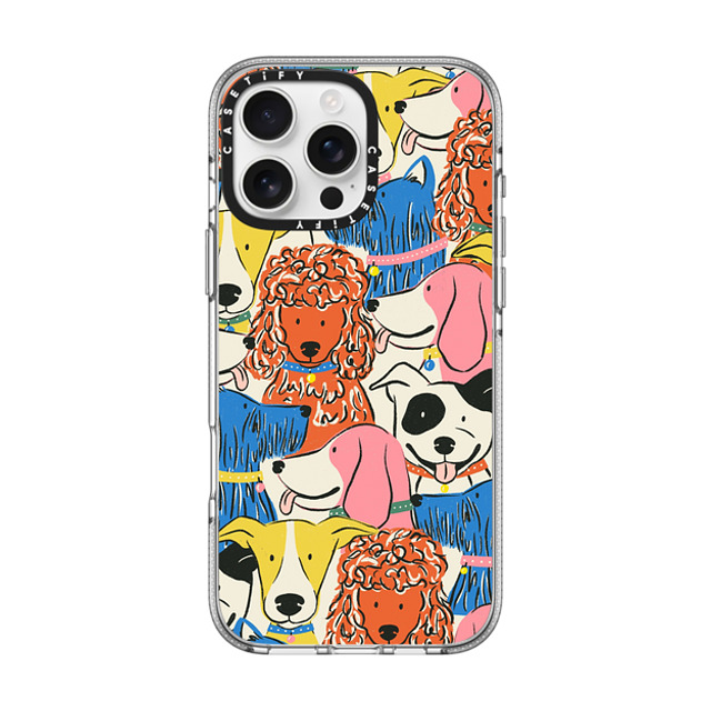 Megan Roy x CASETiFY iPhone 16 Pro Max Case Clear Clear Case MagSafe Compatible Rainbow Dogs by Megan Roy Megan Roy x CASETiFY iPhone 16 Pro Max Case Clear Clear Case MagSafe Compatible Rainbow Dogs by Megan Roy