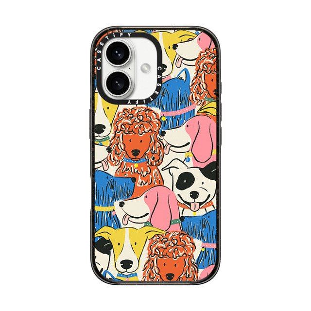 Megan Roy x CASETiFY iPhone 16 Case Dog Black インパクトケース Rainbow Dogs by Megan Roy Mother's Day Megan Roy x CASETiFY iPhone 16 Case Dog Black インパクトケース Rainbow Dogs by Megan Roy Mother's Day