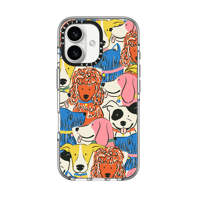 Megan Roy x CASETiFY iPhone 16 ケース Dog クリア クリア ケース MagSafe対応 Rainbow Dogs by Megan Roy Father's Day Megan Roy x CASETiFY iPhone 16 ケース Dog クリア クリア ケース MagSafe対応 Rainbow Dogs by Megan Roy Father's Day