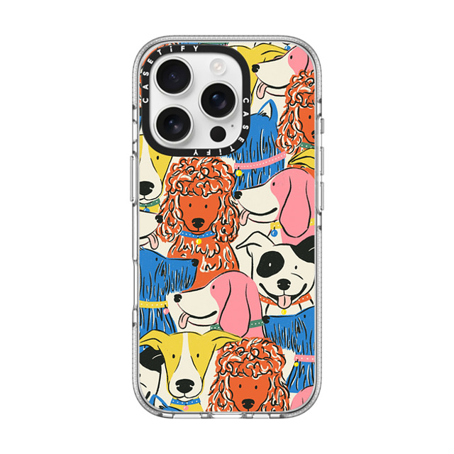 Megan Roy x CASETiFY iPhone 16 Pro Case Dog Clear Clear Case MagSafe Compatible Rainbow Dogs by Megan Roy Father's Day Megan Roy x CASETiFY iPhone 16 Pro Case Dog Clear Clear Case MagSafe Compatible Rainbow Dogs by Megan Roy Father's Day