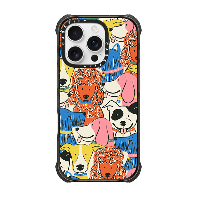 Megan Roy x CASETiFY iPhone 16 Pro Case Black ウルトラ インパクトケース MagSafe 対応 Rainbow Dogs by Megan Roy Megan Roy x CASETiFY iPhone 16 Pro Case Black ウルトラ インパクトケース MagSafe 対応 Rainbow Dogs by Megan Roy
