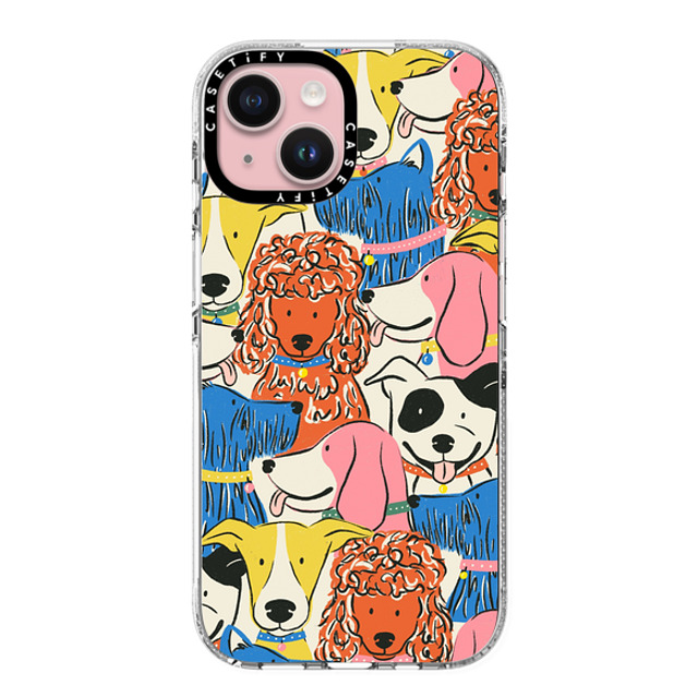 Megan Roy x CASETiFY iPhone 15 Case Dog Clear Clear Case MagSafe Compatible Rainbow Dogs by Megan Roy Father's Day Megan Roy x CASETiFY iPhone 15 Case Dog Clear Clear Case MagSafe Compatible Rainbow Dogs by Megan Roy Father's Day