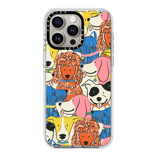 Megan Roy x CASETiFY iPhone 15 Pro Max Case Clear Clear Case MagSafe Compatible Rainbow Dogs by Megan Roy Megan Roy x CASETiFY iPhone 15 Pro Max Case Clear Clear Case MagSafe Compatible Rainbow Dogs by Megan Roy