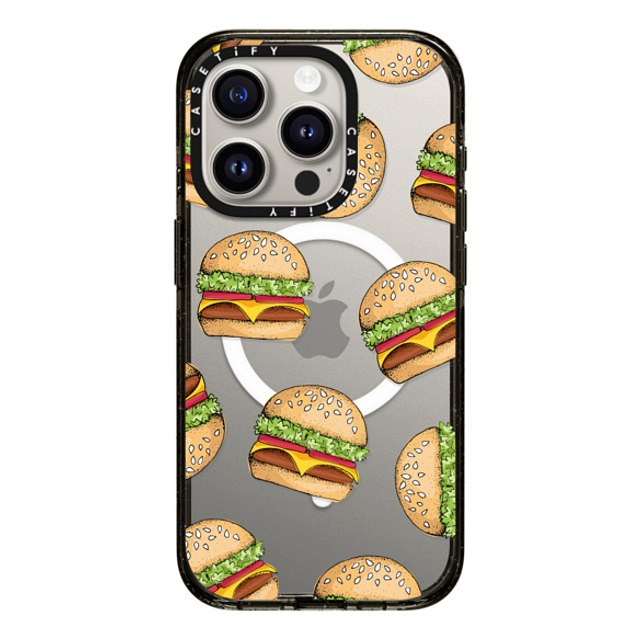 Megan Roy x CASETiFY iPhone 15 Pro ケース ブラック インパクトケース MagSafe対応 Cheeseburgers (Clear) Back to School Megan Roy x CASETiFY iPhone 15 Pro ケース ブラック インパクトケース MagSafe対応 Cheeseburgers (Clear) Back to School