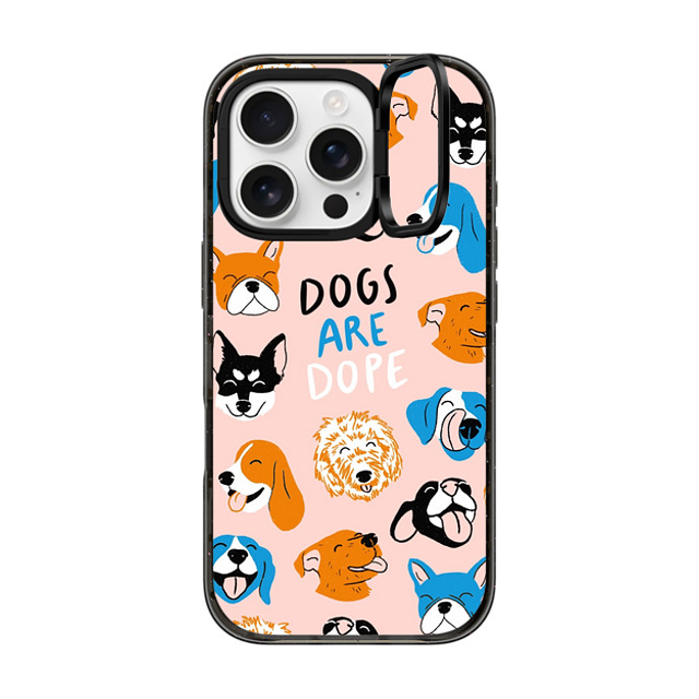 Megan Roy x CASETiFY iPhone 16 Pro Case Dog,Animal ブラック インパクトリングスタンドケース MagSafe対応 Dogs Are Dope Mother's Day Megan Roy x CASETiFY iPhone 16 Pro Case Dog,Animal ブラック インパクトリングスタンドケース MagSafe対応 Dogs Are Dope Mother's Day