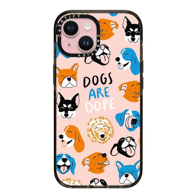 Megan Roy x CASETiFY iPhone 15 Case Dog,Animal ブラック インパクトケース Dogs Are Dope Mother's Day Megan Roy x CASETiFY iPhone 15 Case Dog,Animal ブラック インパクトケース Dogs Are Dope Mother's Day