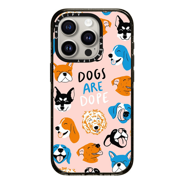Megan Roy x CASETiFY iPhone 15 Pro Case Dog,Animal ブラック インパクトケース MagSafe対応 Dogs Are Dope Mother's Day Megan Roy x CASETiFY iPhone 15 Pro Case Dog,Animal ブラック インパクトケース MagSafe対応 Dogs Are Dope Mother's Day