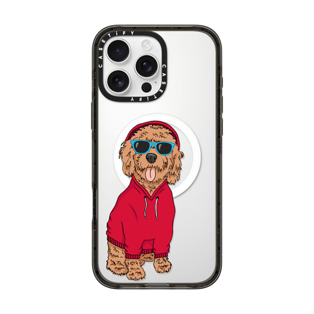 Megan Roy x CASETiFY iPhone 16 Pro Max Case Dog,Animal Black Impact Case MagSafe Compatible Hipster Cockapoo Mother's Day Megan Roy x CASETiFY iPhone 16 Pro Max Case Dog,Animal Black Impact Case MagSafe Compatible Hipster Cockapoo Mother's Day