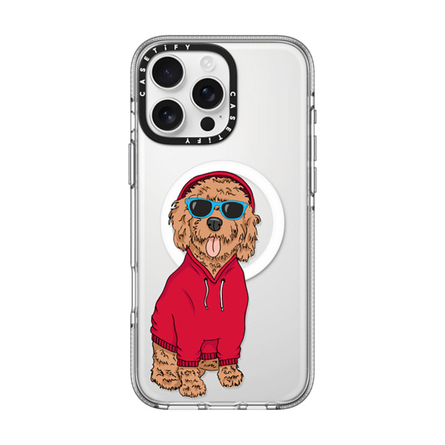 Megan Roy x CASETiFY iPhone 16 Pro Max ケース Dog,Animal クリア クリア ケース MagSafe対応 Hipster Cockapoo Father's Day Megan Roy x CASETiFY iPhone 16 Pro Max ケース Dog,Animal クリア クリア ケース MagSafe対応 Hipster Cockapoo Father's Day