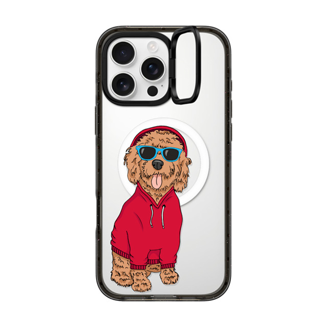 Megan Roy x CASETiFY iPhone 16 Pro Max Case Dog,Animal Black インパクトリングスタンドケース MagSafe対応 Hipster Cockapoo Father's Day Megan Roy x CASETiFY iPhone 16 Pro Max Case Dog,Animal Black インパクトリングスタンドケース MagSafe対応 Hipster Cockapoo Father's Day