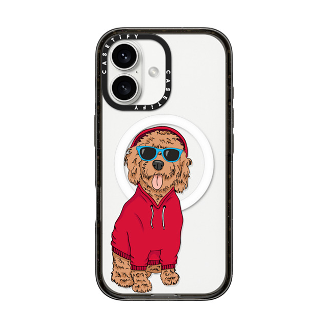 Megan Roy x CASETiFY iPhone 16 Case Dog,Animal Black Impact Case MagSafe Compatible Hipster Cockapoo Father's Day Megan Roy x CASETiFY iPhone 16 Case Dog,Animal Black Impact Case MagSafe Compatible Hipster Cockapoo Father's Day