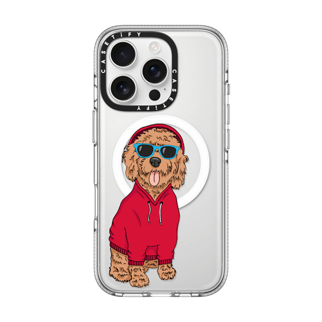 Megan Roy x CASETiFY iPhone 16 Pro ケース Dog,Animal クリア クリア ケース MagSafe対応 Hipster Cockapoo Father's Day Megan Roy x CASETiFY iPhone 16 Pro ケース Dog,Animal クリア クリア ケース MagSafe対応 Hipster Cockapoo Father's Day