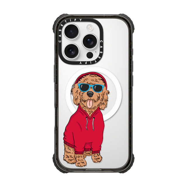 Megan Roy x CASETiFY iPhone 16 Pro ケース Dog,Animal ブラック ウルトラ インパクトケース MagSafe 対応 Hipster Cockapoo Father's Day Megan Roy x CASETiFY iPhone 16 Pro ケース Dog,Animal ブラック ウルトラ インパクトケース MagSafe 対応 Hipster Cockapoo Father's Day