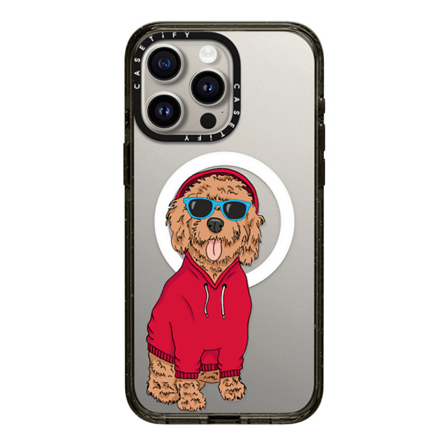 Megan Roy x CASETiFY iPhone 15 Pro Max Case Dog,Animal ブラック インパクトケース MagSafe対応 Hipster Cockapoo Mother's Day Megan Roy x CASETiFY iPhone 15 Pro Max Case Dog,Animal ブラック インパクトケース MagSafe対応 Hipster Cockapoo Mother's Day