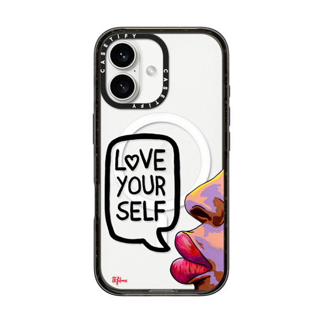 CASETiFY iPhone 16 Case Black Impact Case MagSafe Compatible Quote,Portraiture Quote,Portraiture,Typography Love Yourself by M. Falconer Back to School CASETiFY iPhone 16 Case Black Impact Case MagSafe Compatible Quote,Portraiture Quote,Portraiture,Typography Love Yourself by M. Falconer Back to School