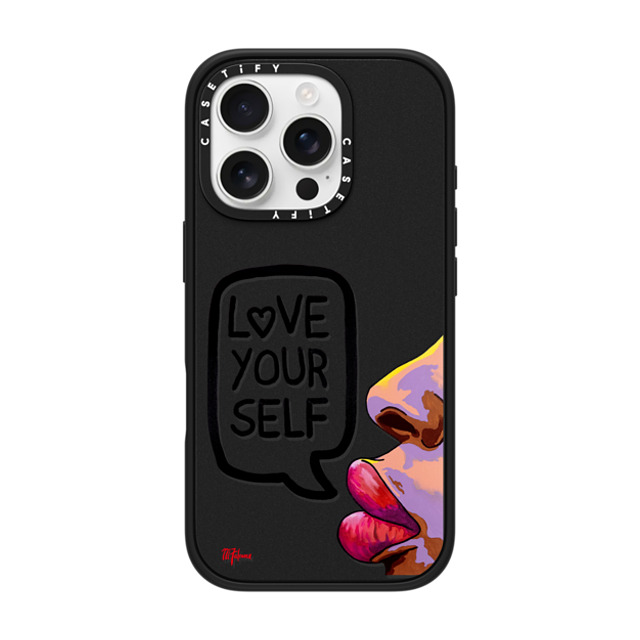 CASETiFY iPhone 16 Pro Case Matte Black Impact Case MagSafe Compatible Quote,Portraiture Quote,Portraiture,Typography Love Yourself by M. Falconer Back to School CASETiFY iPhone 16 Pro Case Matte Black Impact Case MagSafe Compatible Quote,Portraiture Quote,Portraiture,Typography Love Yourself by M. Falconer Back to School