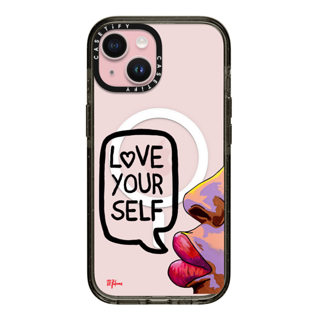 CASETiFY iPhone 15 Case Black Impact Case MagSafe Compatible Quote,Portraiture Quote,Portraiture,Typography Love Yourself by M. Falconer Back to School CASETiFY iPhone 15 Case Black Impact Case MagSafe Compatible Quote,Portraiture Quote,Portraiture,Typography Love Yourself by M. Falconer Back to School