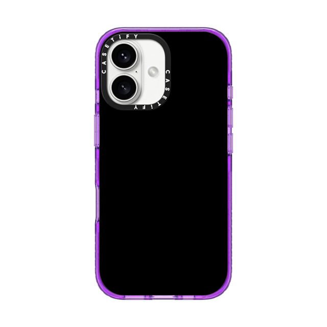 CASETiFY iPhone 16 ケース パープル インパクトケース MagSafe対応 SOLIDS: Black drishti panjwani