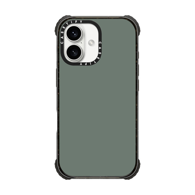 CASETiFY iPhone 16 ケース ブラック ウルトラ インパクトケース MagSafe 対応 SOLIDS: Midnight Green (Light) drishti panjwani