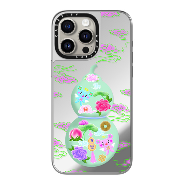 juujuuofficial x CASETiFY iPhone 15 Pro Max Case シルバー (シルバーバンパー) ミラーケース MagSafe対応 GOOD LUCK WULOU Father's Day juujuuofficial x CASETiFY iPhone 15 Pro Max Case シルバー (シルバーバンパー) ミラーケース MagSafe対応 GOOD LUCK WULOU Father's Day