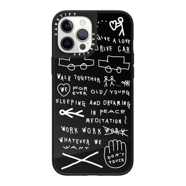 INAPSQUARE x CASETiFY iPhone 12 Pro Max Case Love,Geometric Black on Black ミラーケース MagSafe対応 INAP WORD Father's Day INAPSQUARE x CASETiFY iPhone 12 Pro Max Case Love,Geometric Black on Black ミラーケース MagSafe対応 INAP WORD Father's Day