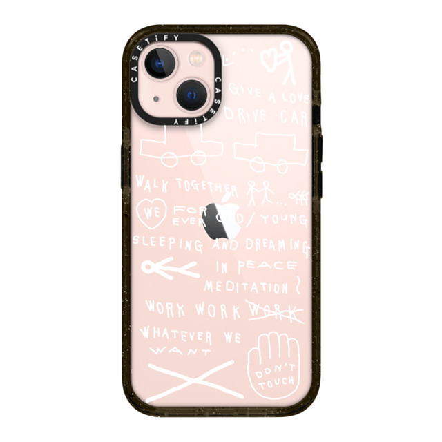 INAPSQUARE x CASETiFY iPhone 13 ケース ブラック インパクトケース INAP WORD