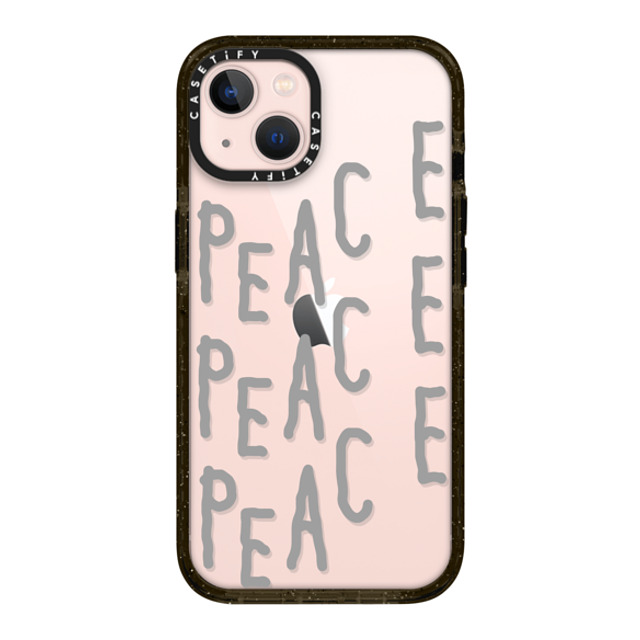 INAPSQUARE x CASETiFY iPhone 13 ケース ブラック インパクトケース PEACE PEACE PEACE