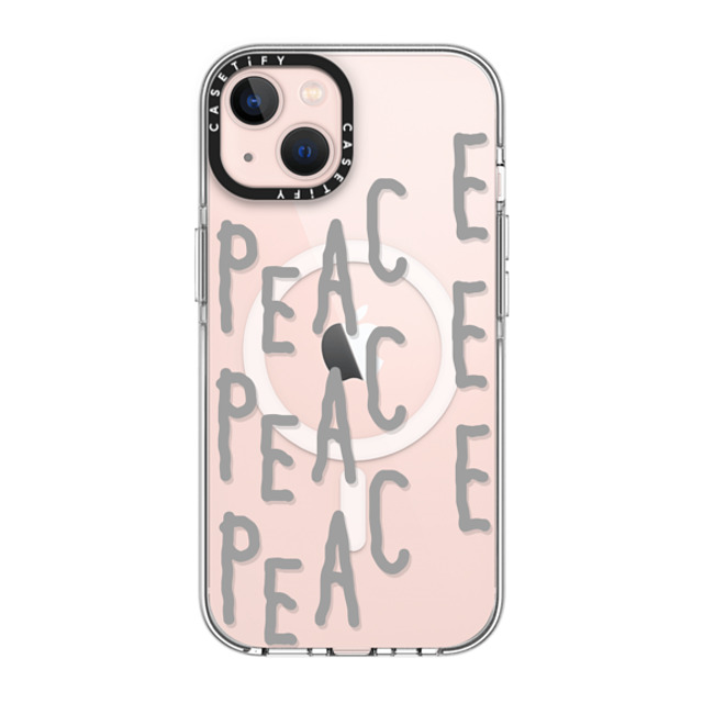 INAPSQUARE x CASETiFY iPhone 13 ケース クリア クリア ケース MagSafe対応 PEACE PEACE PEACE