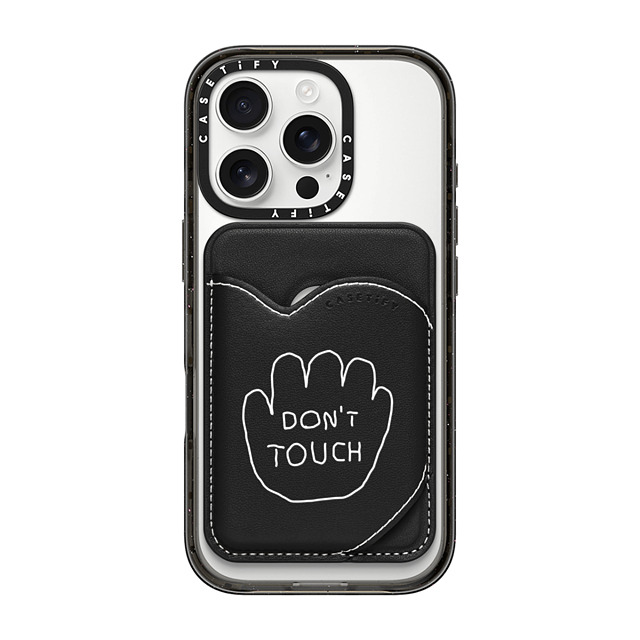 INAPSQUARE x CASETiFY MagSafe ウォレット ブラック Snappy BioVeg MagSafe ハートウォレット INAP DON'T TOUCH