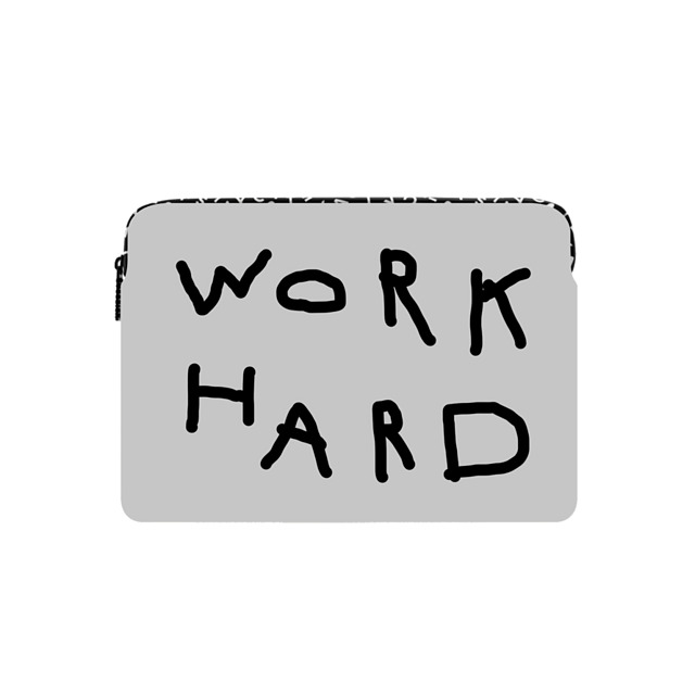 INAPSQUARE x CASETiFY Laptop Sleeve - Small (13-inch) マルチカラー MacBook スリーブ WORK HARD BLACK