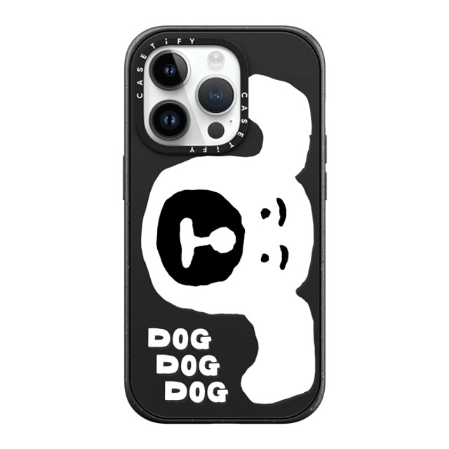 INAPSQUARE x CASETiFY iPhone 14 Pro ケース マットブラック インパクトケース MagSafe対応 INAP DOG