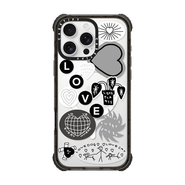 INAPSQUARE x CASETiFY iPhone 16 Pro Max Case Black ウルトラ インパクトケース MagSafe 対応 LOVE STICKER 02 INAPSQUARE x CASETiFY iPhone 16 Pro Max Case Black ウルトラ インパクトケース MagSafe 対応 LOVE STICKER 02