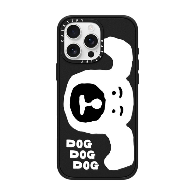 INAPSQUARE x CASETiFY iPhone 16 Pro Max ケース マットブラック インパクトケース MagSafe対応 INAP DOG