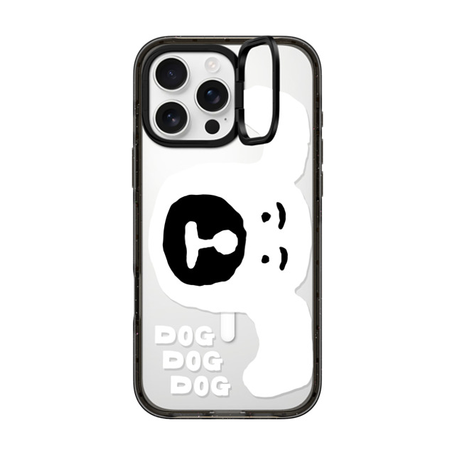 INAPSQUARE x CASETiFY iPhone 16 Pro Max ケース ブラック インパクトリングスタンドケース MagSafe対応 INAP DOG