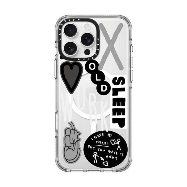 INAPSQUARE x CASETiFY iPhone 16 Pro Max ケース クリア クリア ケース MagSafe対応 INAP STICKER WORK