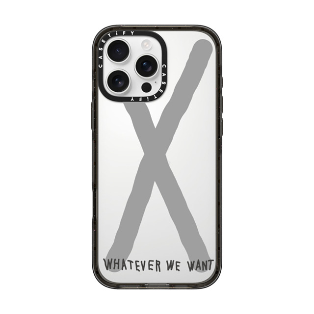 INAPSQUARE x CASETiFY iPhone 16 Pro Max ケース ブラック インパクトケース WHATEVER WE WANT