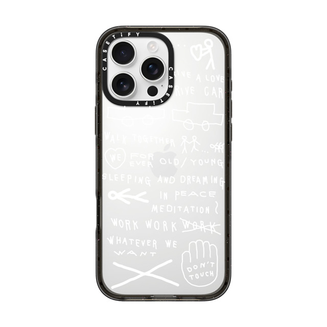 INAPSQUARE x CASETiFY iPhone 16 Pro Max ケース ブラック インパクトケース INAP WORD