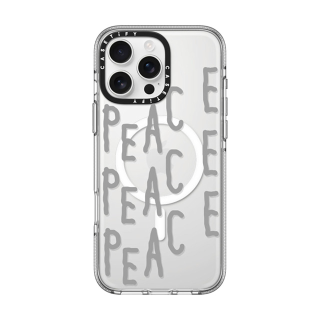 INAPSQUARE x CASETiFY iPhone 16 Pro Max ケース クリア クリア ケース MagSafe対応 PEACE PEACE PEACE