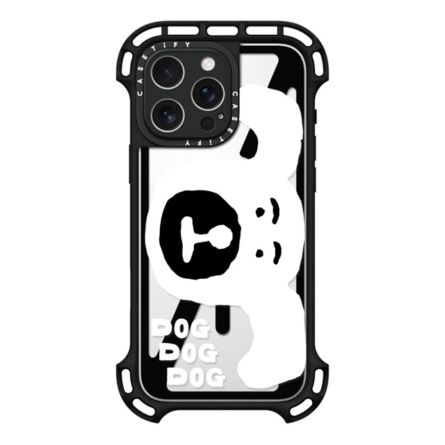 INAPSQUARE x CASETiFY iPhone 16 Pro Max ケース ブラック ウルトラ バウンスケース MagSafe対応 INAP DOG