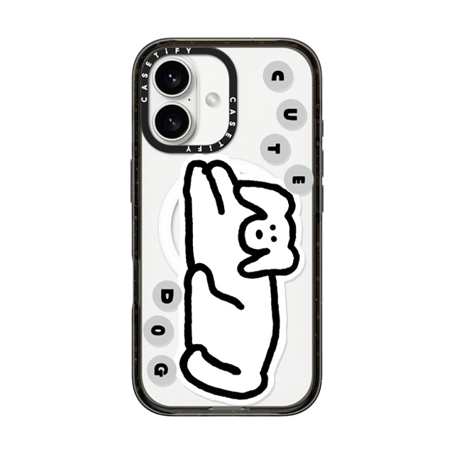 INAPSQUARE x CASETiFY iPhone 16 ケース Sticker,Dog ブラック インパクトケース MagSafe対応 INAP CUTE DOG Father's Day INAPSQUARE x CASETiFY iPhone 16 ケース Sticker,Dog ブラック インパクトケース MagSafe対応 INAP CUTE DOG Father's Day
