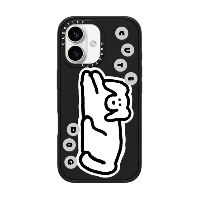 INAPSQUARE x CASETiFY iPhone 16 ケース Sticker,Dog マットブラック インパクトケース MagSafe対応 INAP CUTE DOG Father's Day INAPSQUARE x CASETiFY iPhone 16 ケース Sticker,Dog マットブラック インパクトケース MagSafe対応 INAP CUTE DOG Father's Day