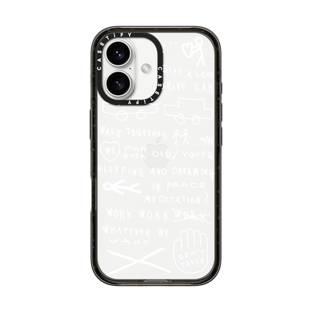 INAPSQUARE x CASETiFY iPhone 16 ケース ブラック インパクトケース INAP WORD