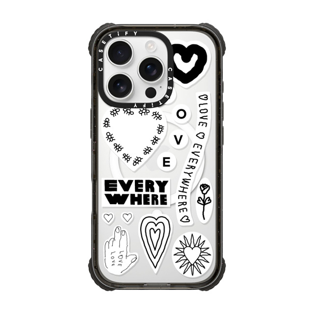 INAPSQUARE x CASETiFY iPhone 16 Pro Case Black ウルトラ インパクトケース MagSafe 対応 LOVE STICKER 01 INAPSQUARE x CASETiFY iPhone 16 Pro Case Black ウルトラ インパクトケース MagSafe 対応 LOVE STICKER 01