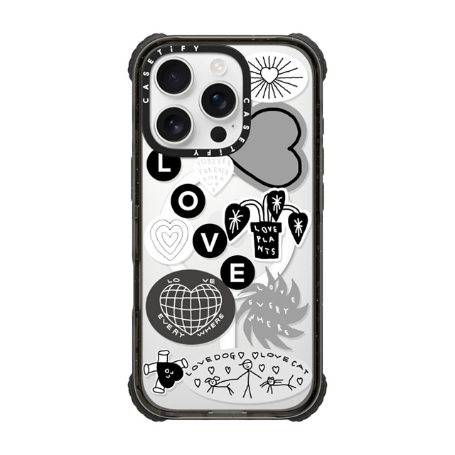 INAPSQUARE x CASETiFY iPhone 16 Pro Case Black ウルトラ インパクトケース MagSafe 対応 LOVE STICKER 02 INAPSQUARE x CASETiFY iPhone 16 Pro Case Black ウルトラ インパクトケース MagSafe 対応 LOVE STICKER 02