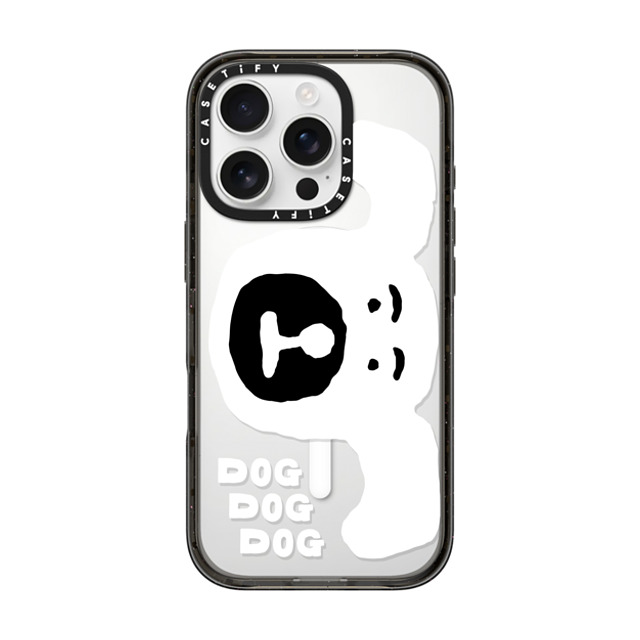 INAPSQUARE x CASETiFY iPhone 16 Pro ケース ブラック インパクトケース MagSafe対応 INAP DOG